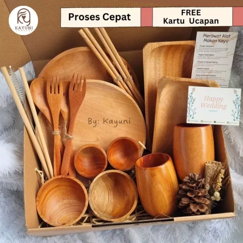 hampers nikah Hampers Couple Set / Hampers Kayu Unik / Kado Wedding / Hadiah Pernikahan / Hampers Alat Makan Kayu / Kado Ulang Tahun / Hadiah